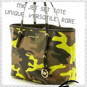 MICHAEL KORS ACID LEMON JET SET TOTE❗️AUTHENTIC‼️